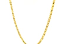 2.7mm 14k Yellow Solid Gold Diamond Cut Round Franco Chain