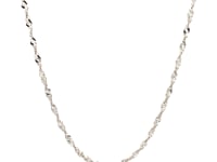 2.1mm 14k White Gold Singapore Chain