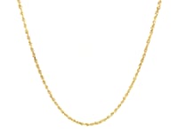 10k Yellow Gold Solid Diamond Cut Rope Chain (1.40 mm)