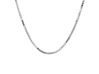 18k White Gold Classic Box Chain 1.4mm