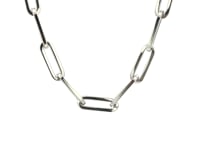 14K White Gold Wide Paperclip Chain (6.1mm)