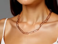 14K Rose Gold Wide Paperclip Chain (6.10 mm)