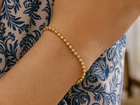 Duo Bead Bracelet in 14K Yellow Gold (3.00mm)
