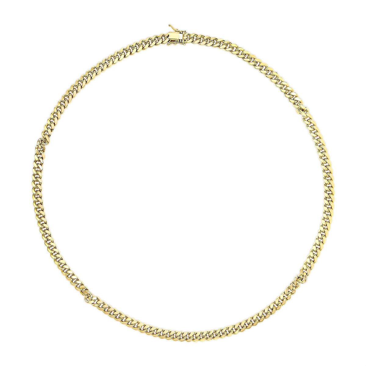 Semi - Solid 14K Yellow Gold 6.1mm Classic Miami Cuban Chain Necklace - LinkagejewelrydesignLinkagejewelrydesign
