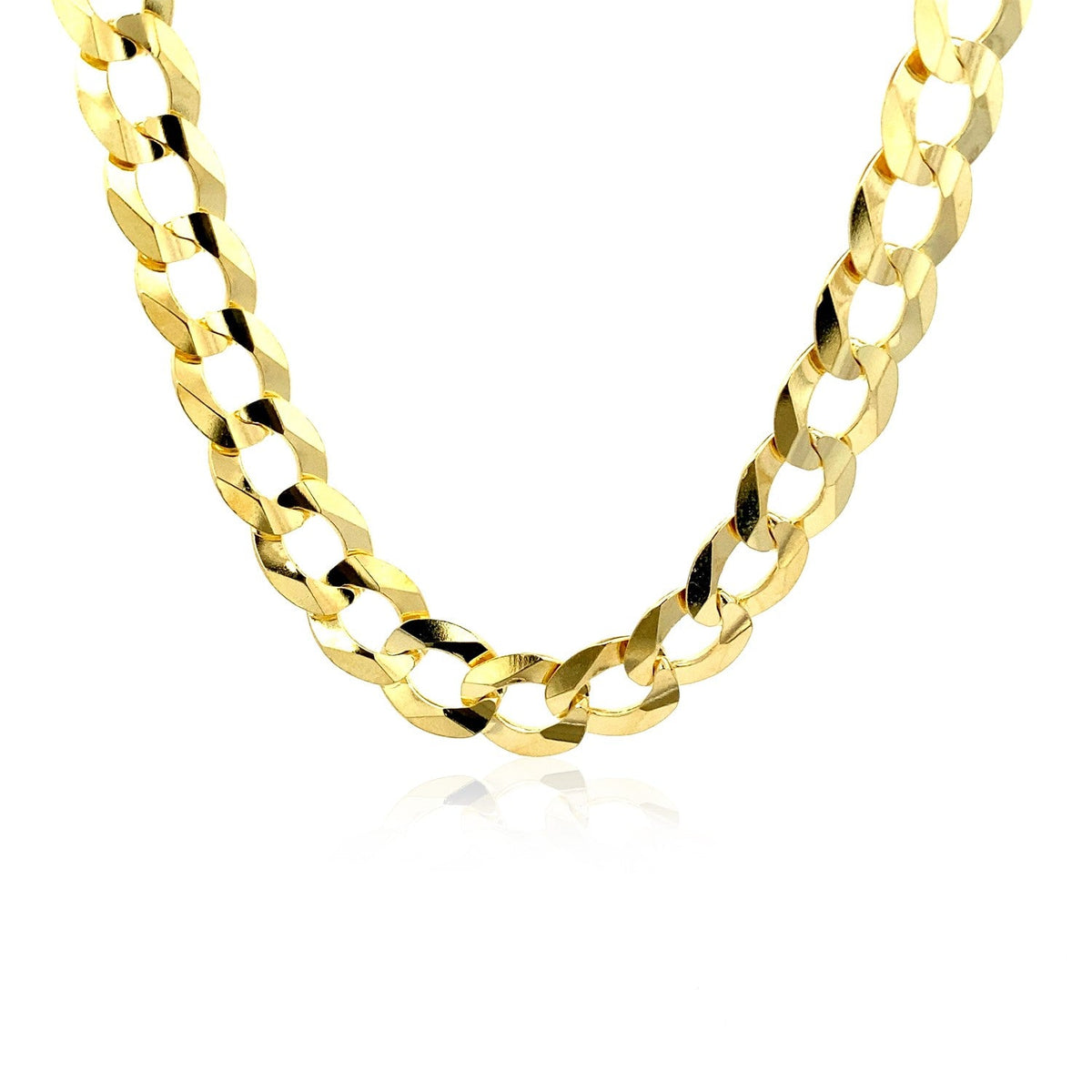 Solid Curb Chain in 14k Yellow Gold (11.23 mm) - LinkagejewelrydesignLinkagejewelrydesign