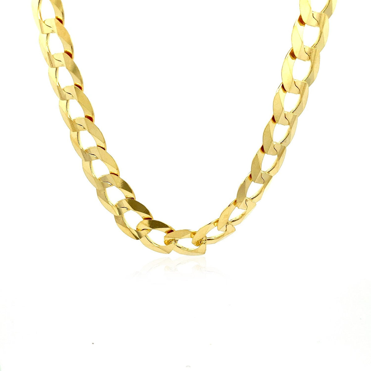 Solid Curb Chain in 14k Yellow Gold (12.18 mm) - LinkagejewelrydesignLinkagejewelrydesign