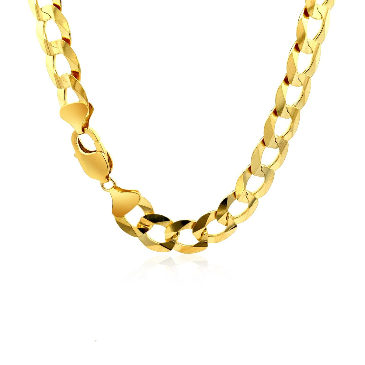 Solid Curb Chain in 14k Yellow Gold (12.18 mm) - LinkagejewelrydesignLinkagejewelrydesign