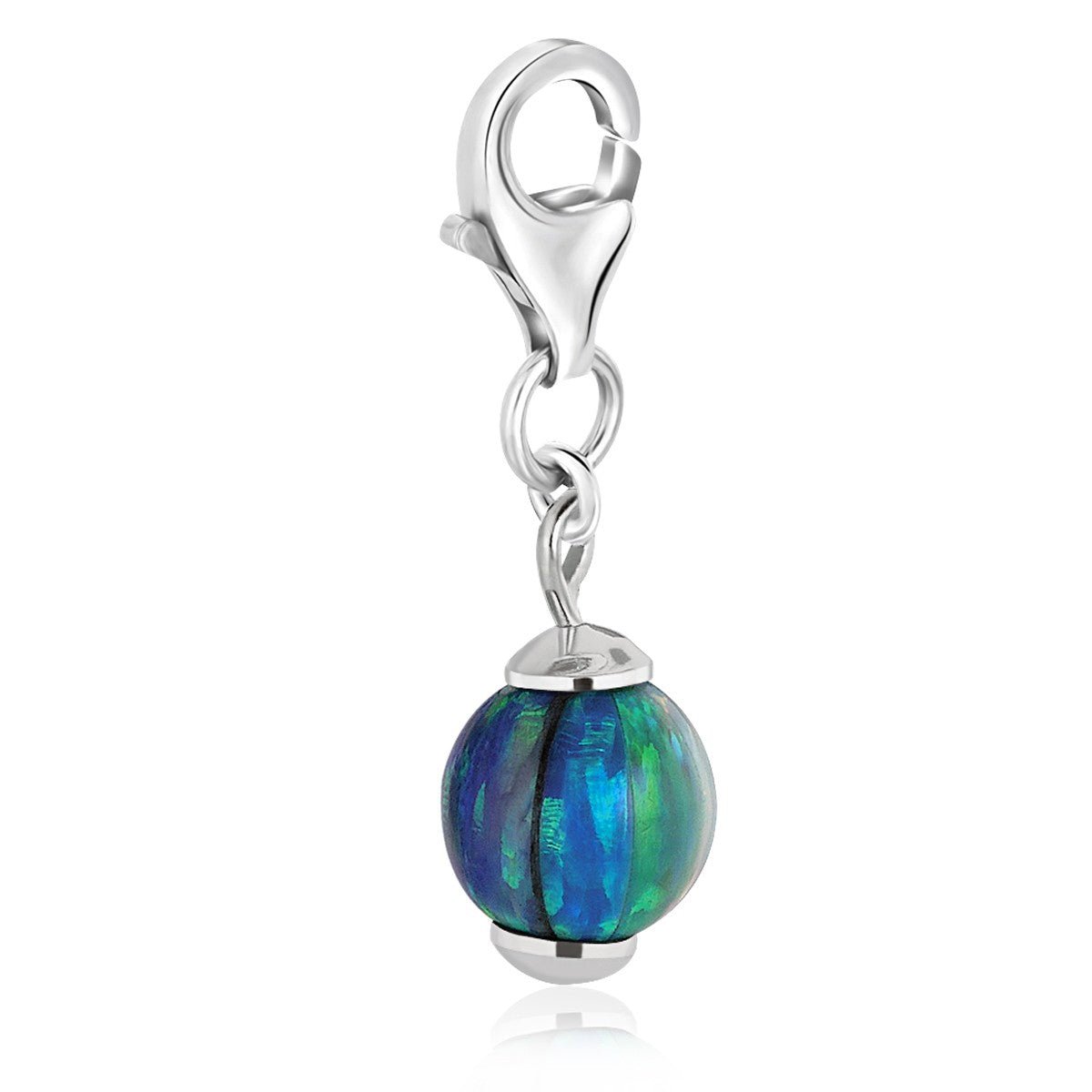 Sterling Silver Beach Ball Opal Finished Charm - LinkagejewelrydesignLinkagejewelrydesign