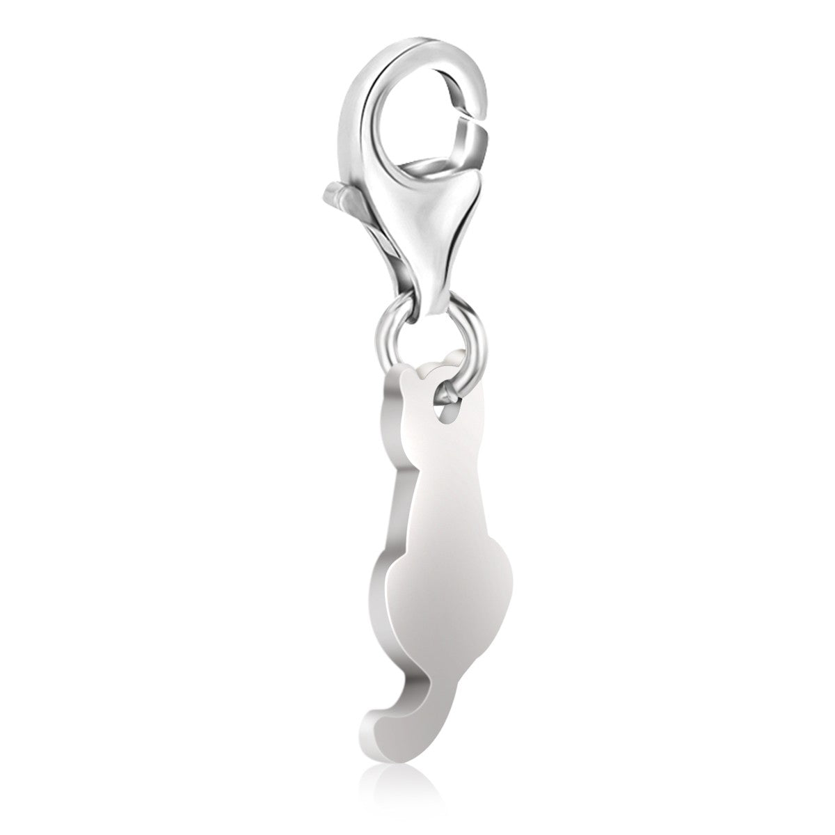 Sterling Silver Cat Charm - LinkagejewelrydesignLinkagejewelrydesign