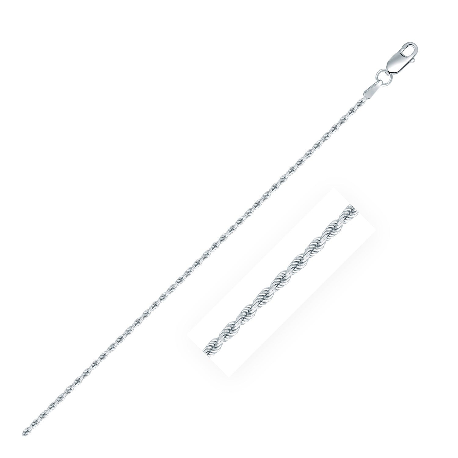 Sterling Silver Diamond Cut Rope Style Chain (1.40 mm) - LinkagejewelrydesignLinkagejewelrydesign