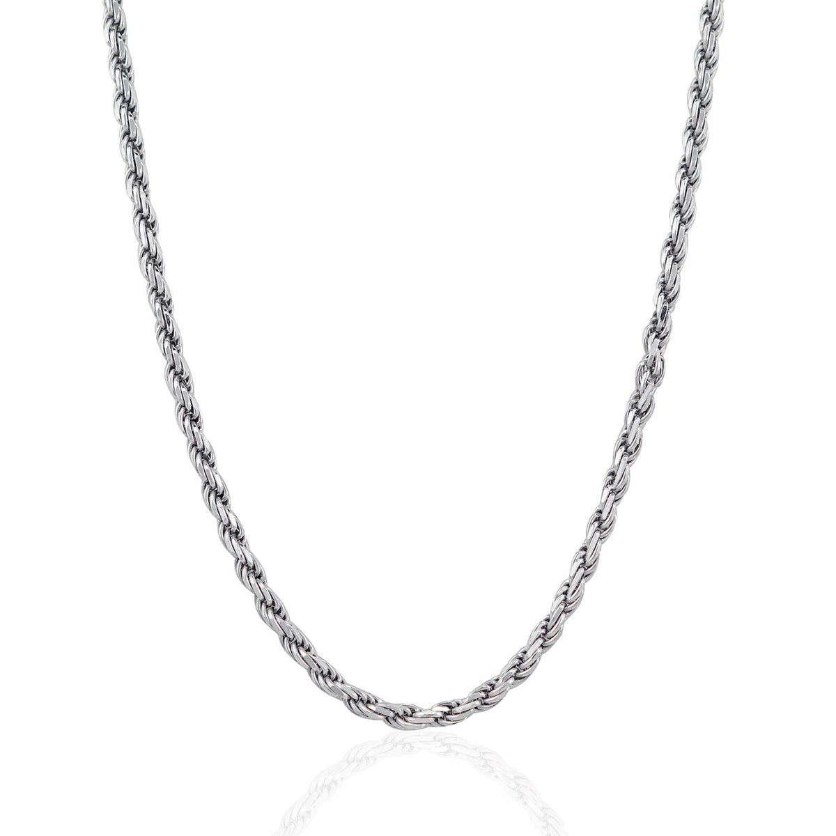 Sterling Silver Diamond Cut Rope Style Chain (3.60 mm) - LinkagejewelrydesignLinkagejewelrydesign