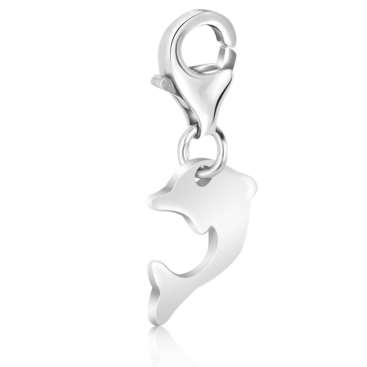 Sterling Silver Dolphin Charm - LinkagejewelrydesignLinkagejewelrydesign