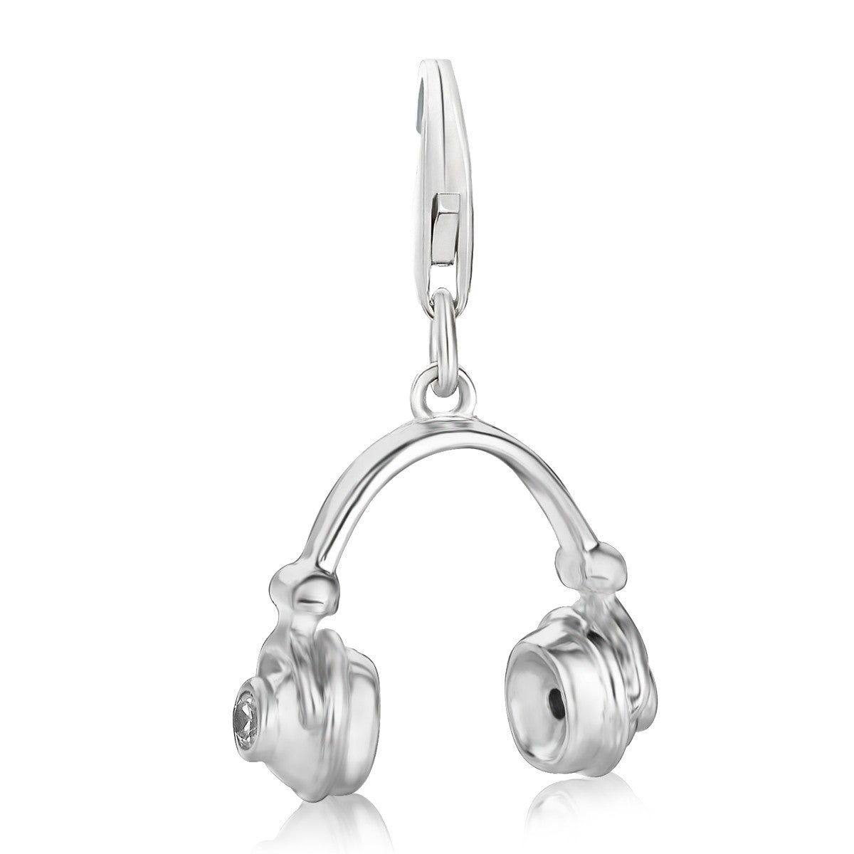 Sterling Silver Headphone Charm - LinkagejewelrydesignLinkagejewelrydesign