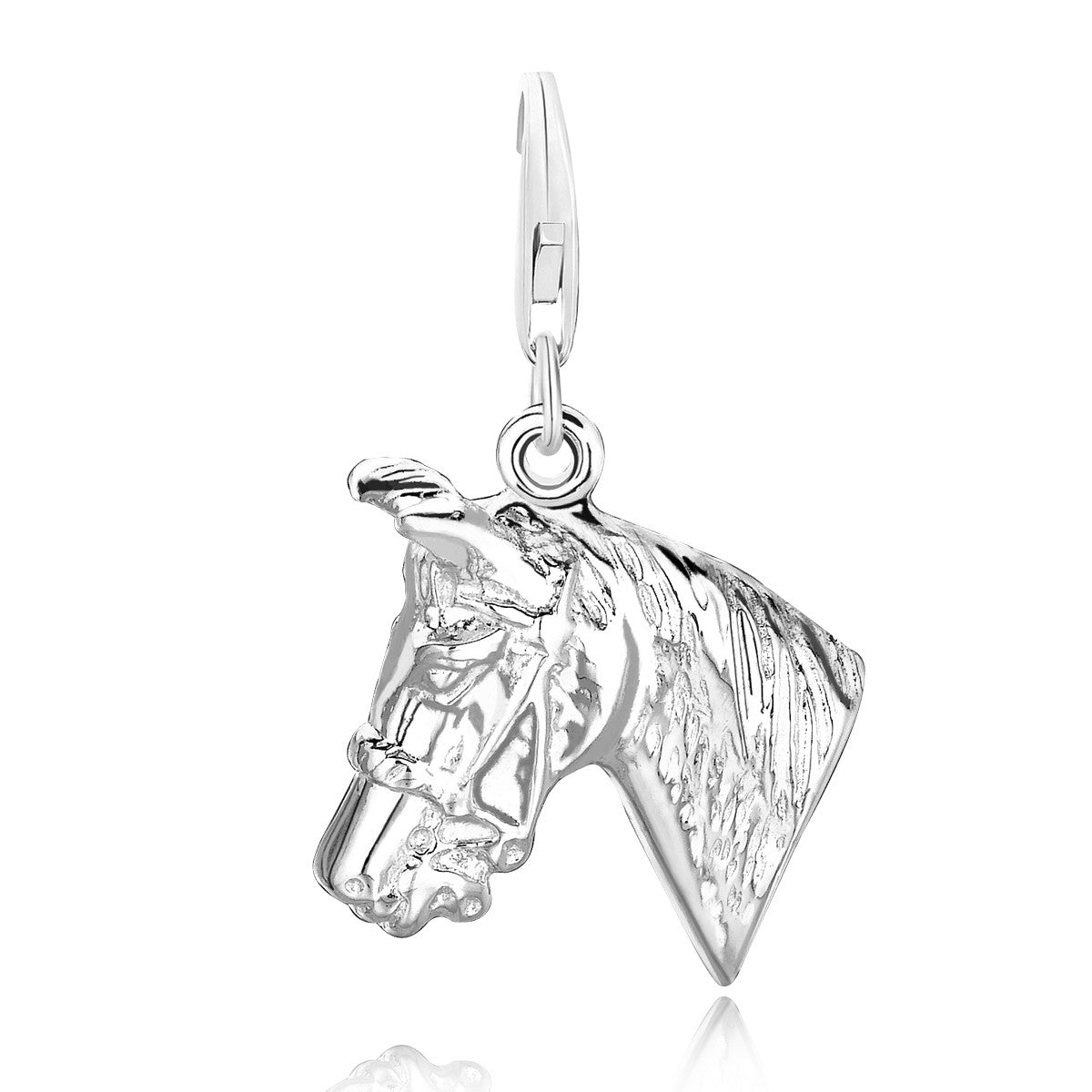 Sterling Silver Horse Head Charm - LinkagejewelrydesignLinkagejewelrydesign