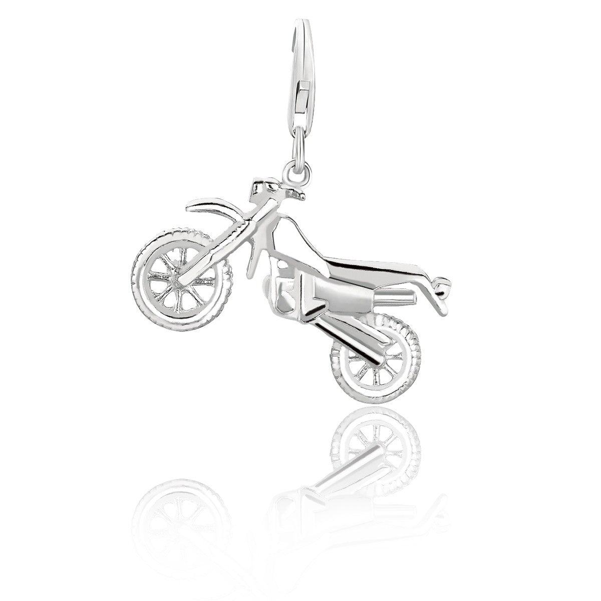 Sterling Silver Motorcycle Charm - LinkagejewelrydesignLinkagejewelrydesign