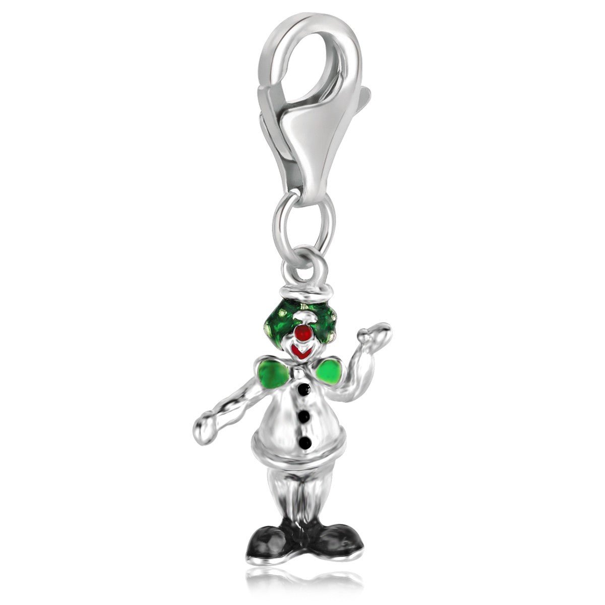 Sterling Silver Multi Color Enameled Clown Charm - LinkagejewelrydesignLinkagejewelrydesign