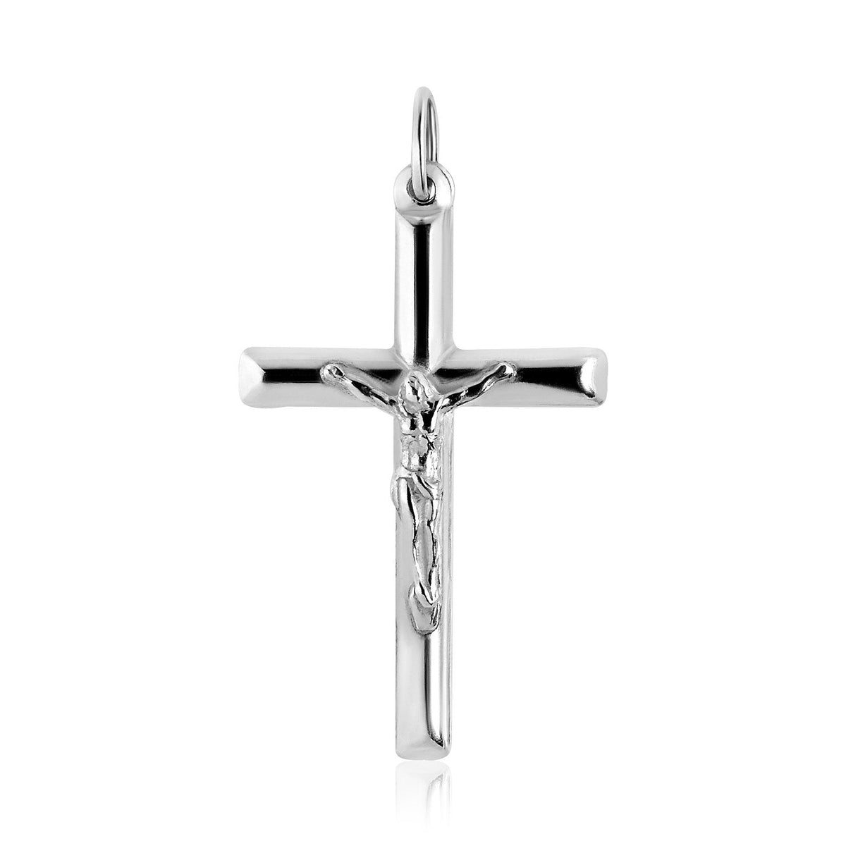 Sterling Silver Polished Crucifix Pendant - LinkagejewelrydesignLinkagejewelrydesign