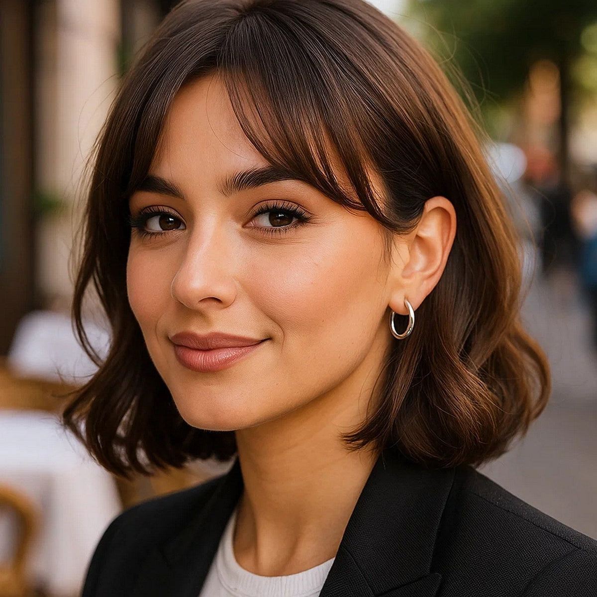 Sterling Silver Polished Hoop Style Earrings with Rhodium Plating (15mm) - LinkagejewelrydesignLinkagejewelrydesign