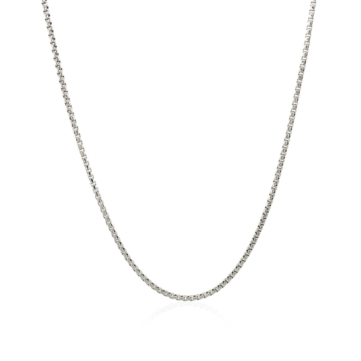 Sterling Silver Rhodium Plated Round Box Chain (1.30 mm) - LinkagejewelrydesignLinkagejewelrydesign
