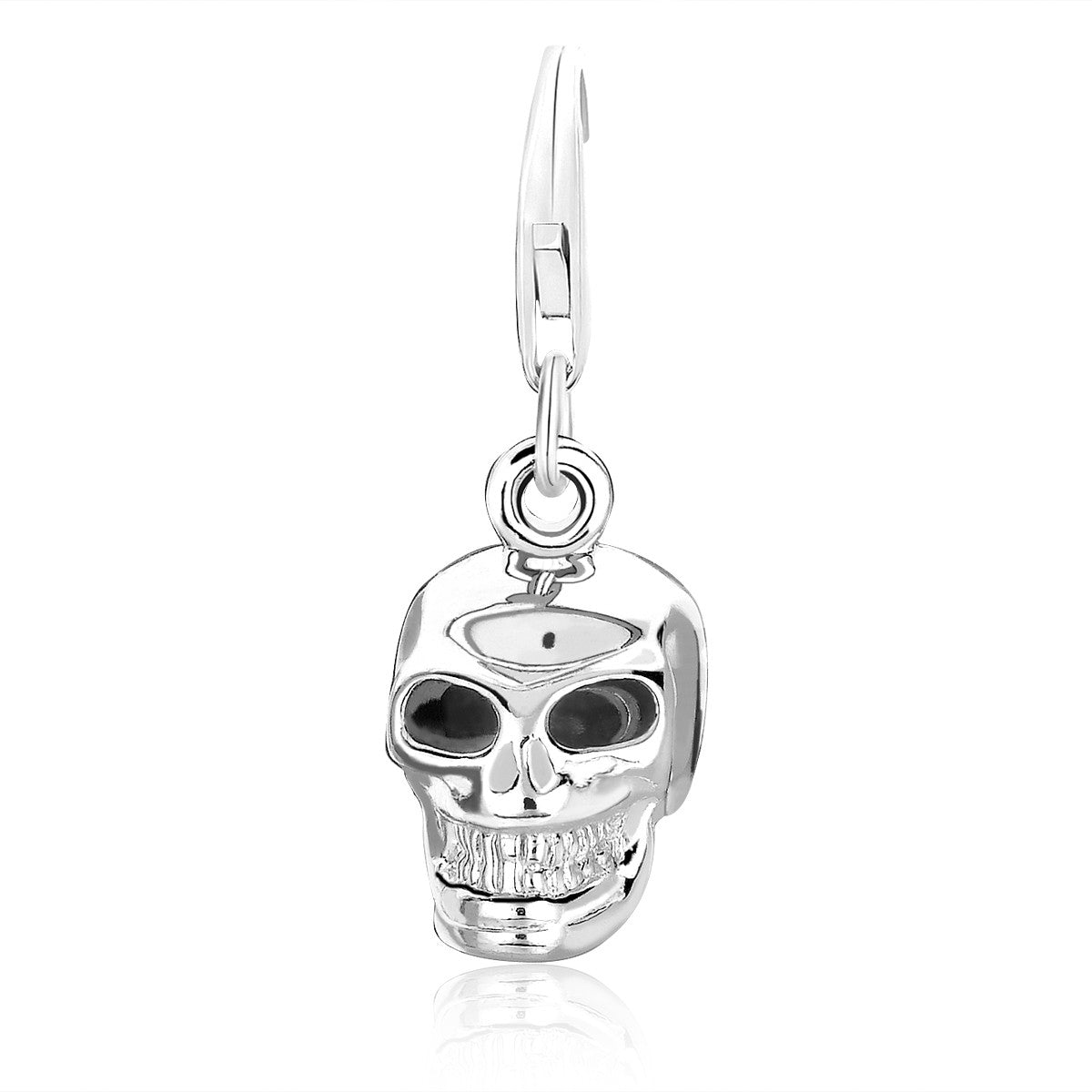 Sterling Silver Skull Charm - LinkagejewelrydesignLinkagejewelrydesign