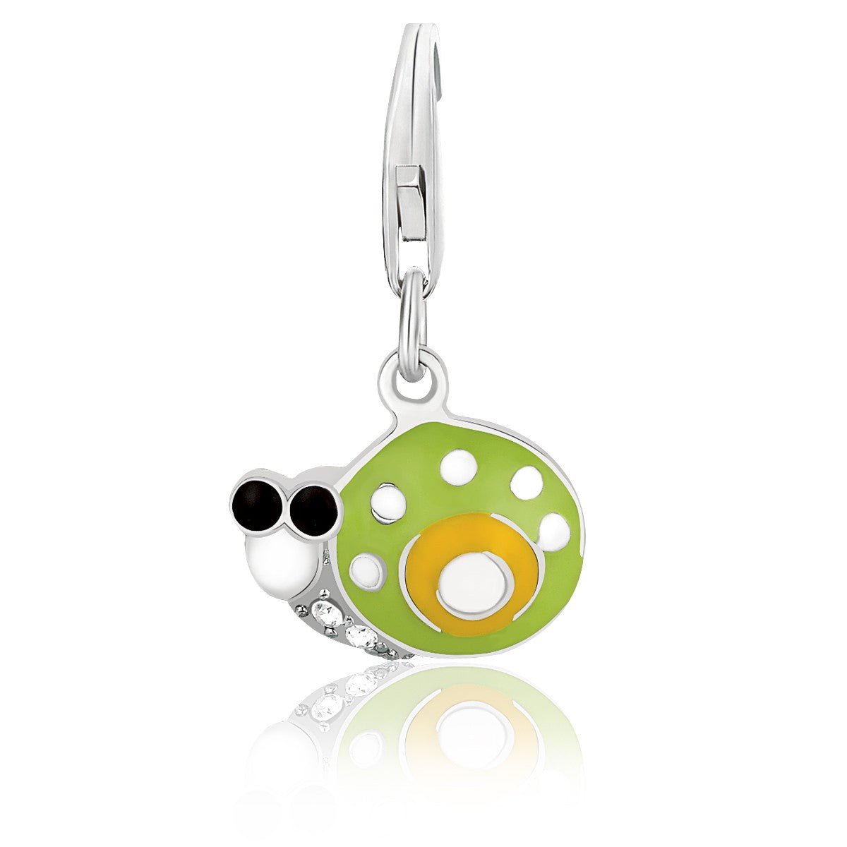 Sterling Silver Snail Charm with Enamel Finishing - LinkagejewelrydesignLinkagejewelrydesign