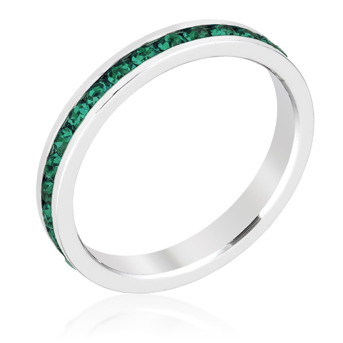 Stylish Stackables Emerald Crystal Ring - LinkagejewelrydesignLinkagejewelrydesign