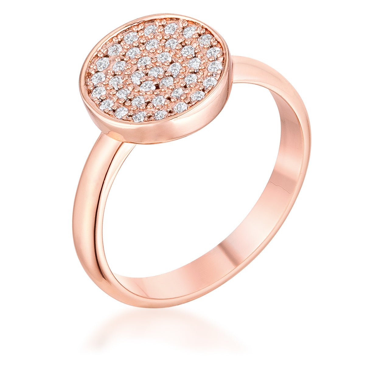 0.2ct CZ Rosegold Pave Circle Ring, &lt;b&gt;Size 5&lt;/b&gt; - LinkagejewelrydesignLinkagejewelrydesign