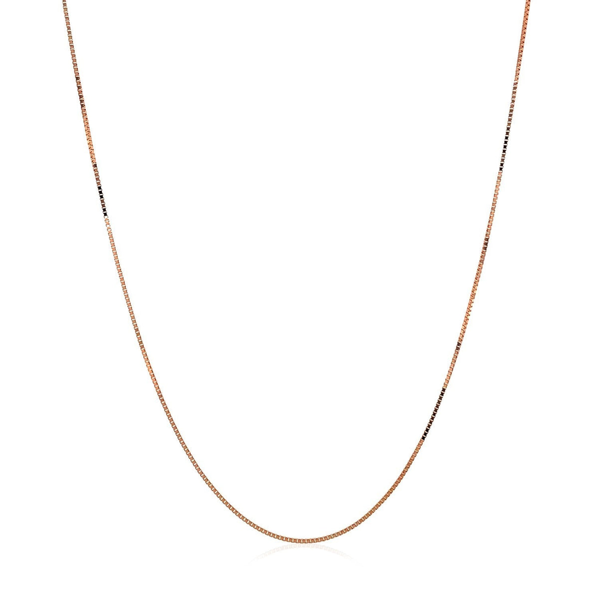 10k Rose Gold Classic Box Chain 0.45mm - LinkagejewelrydesignLinkagejewelrydesign