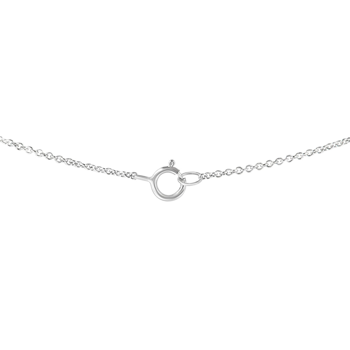10K White Gold 1/2 Cttw 4 Prong Set Oval Shape Lab Grown Diamond East West Solitaire 18&quot; Pendant Necklace (E-F Color, VS1-VS2 Clarity) - LinkagejewelrydesignLinkagejewelrydesign