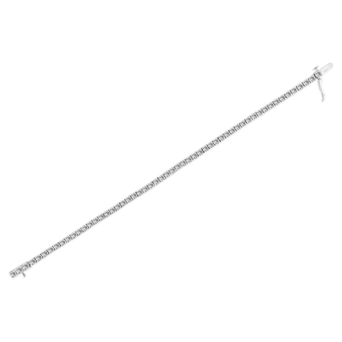 10K White Gold 2.0 Cttw Prong Set Round-Cut 7.25&quot; Classic Lab Grown Diamond Tennis Bracelet (G-H Color, VS2-SI1 Clarity) - LinkagejewelrydesignLinkagejewelrydesign