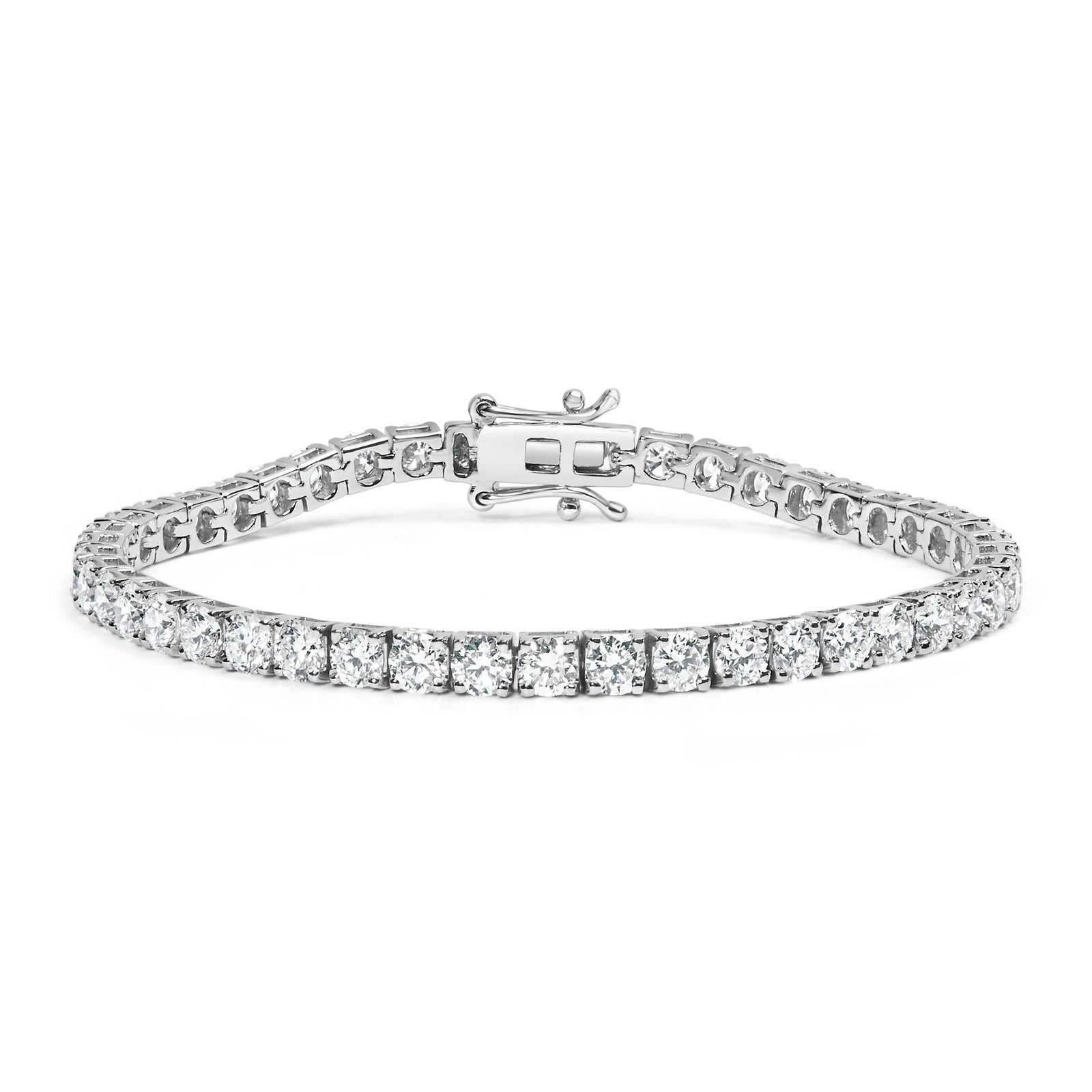 10K White Gold 2.0 Cttw Prong Set Round-Cut 7.25" Classic Lab Grown Diamond Tennis Bracelet (G-H Color, VS2-SI1 Clarity) - LinkagejewelrydesignLinkagejewelrydesign