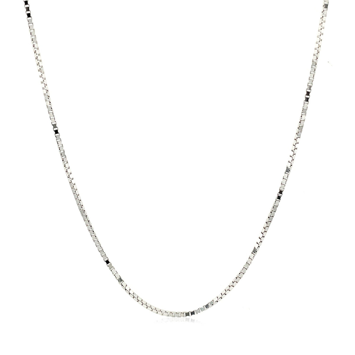 10k White Gold Adjustable Box Chain 0.85mm - LinkagejewelrydesignLinkagejewelrydesign