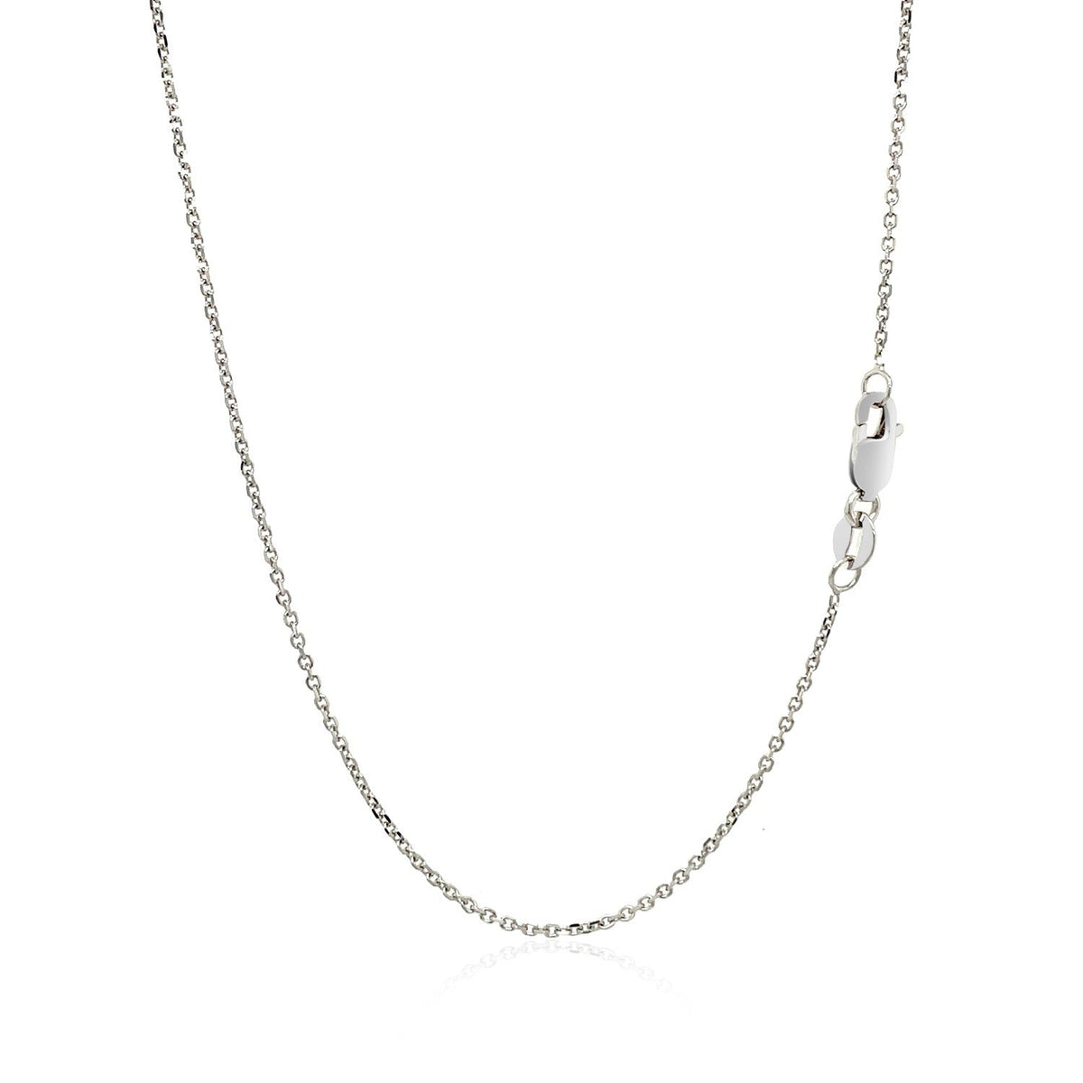 10k White Gold Cable Chain 1.1mm - LinkagejewelrydesignLinkagejewelrydesign