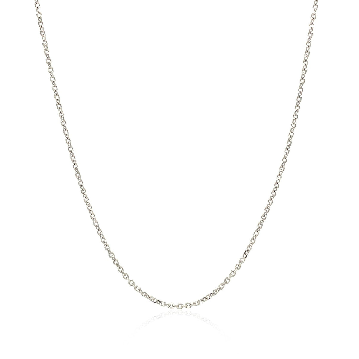 10k White Gold Cable Chain 1.1mm - LinkagejewelrydesignLinkagejewelrydesign