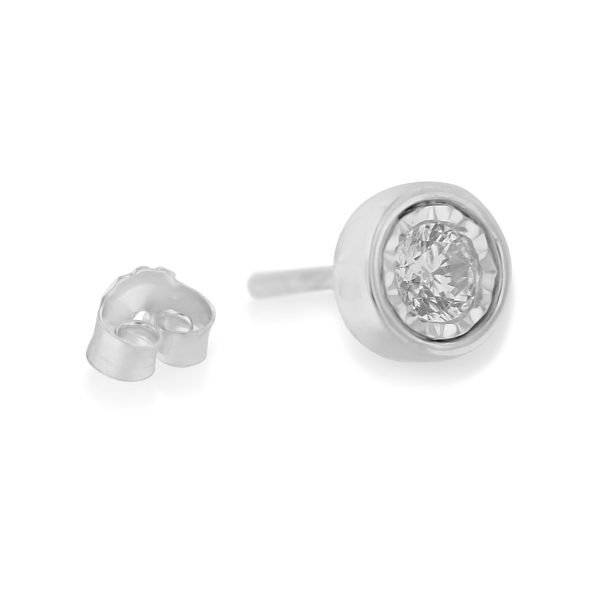 10K White Gold Diamond Floral Stud Earrings (3/8 cttw, I-J Color, I2-I3 Clarity) - LinkagejewelrydesignLinkagejewelrydesign