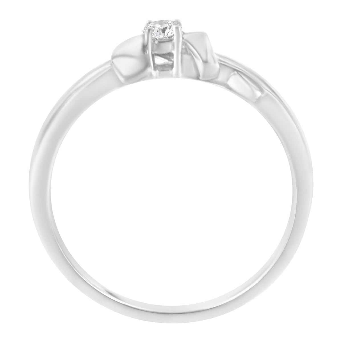 10K White Gold Diamond Promise Ring (1/10 Cttw, H-I Color, SI2-I1 Clarity) - Size 6 - LinkagejewelrydesignLinkagejewelrydesign