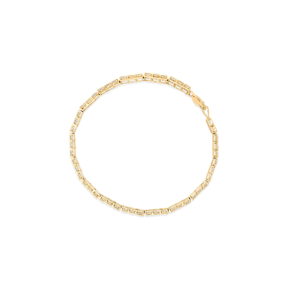 10K Yellow Gold 1.00 Cttw Diamond Channel Set Style 7&quot; Tennis Bracelet (H-I Color, I1-I2 Clarity) - LinkagejewelrydesignLinkagejewelrydesign