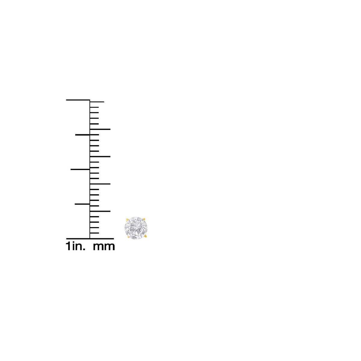 10K Yellow Gold 1.00 Cttw Round Brilliant-Cut Diamond Classic 4-Prong Stud Earrings with Screw Backs (J-K Color, I2-I3 Clarity) - LinkagejewelrydesignLinkagejewelrydesign