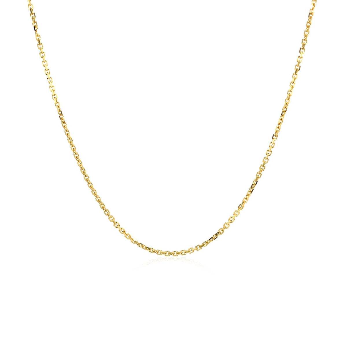 10k Yellow Gold Adjustable Cable Chain 0.9mm - LinkagejewelrydesignLinkagejewelrydesign
