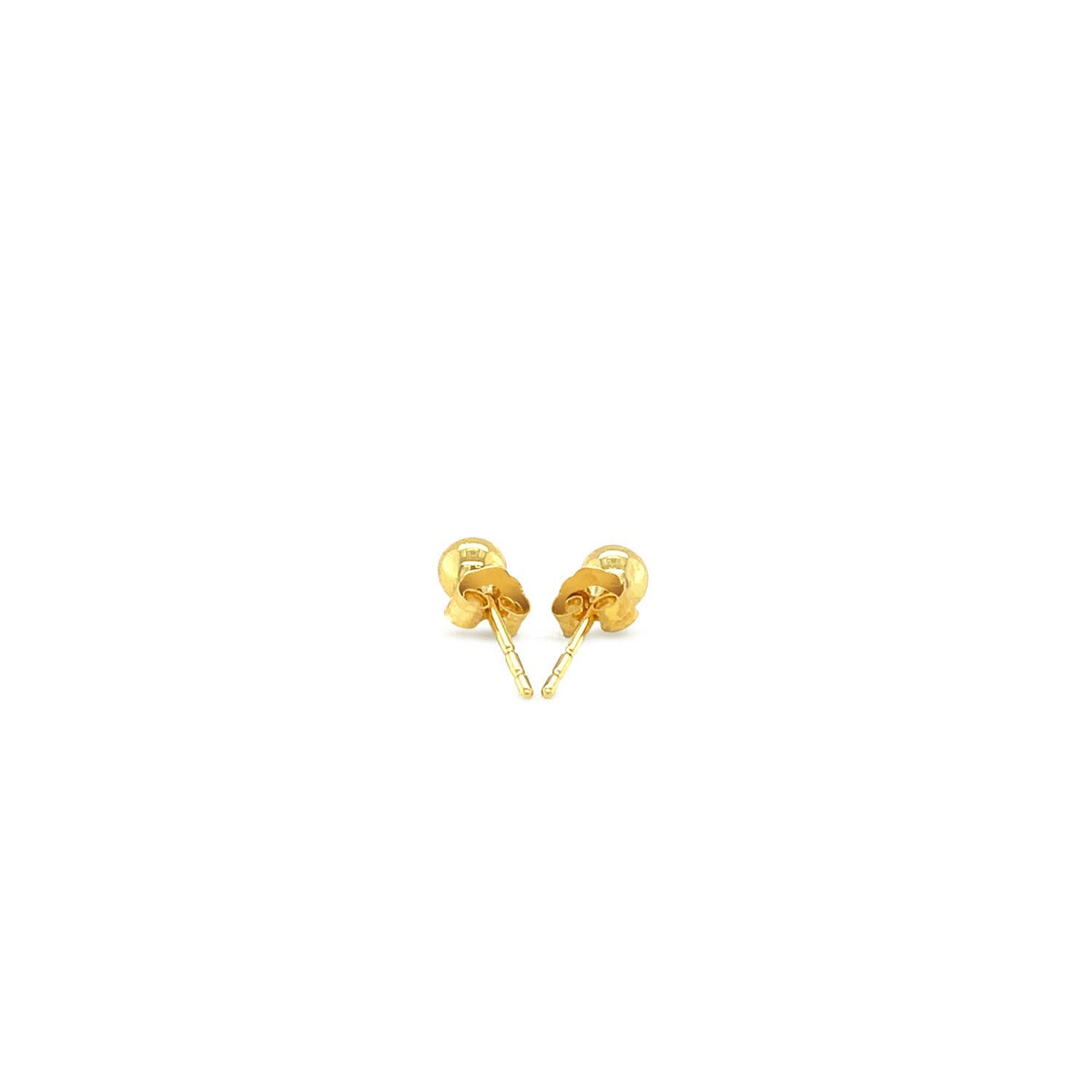 10k Yellow Gold Ball Style Stud Earrings (4.0 mm) - LinkagejewelrydesignLinkagejewelrydesign