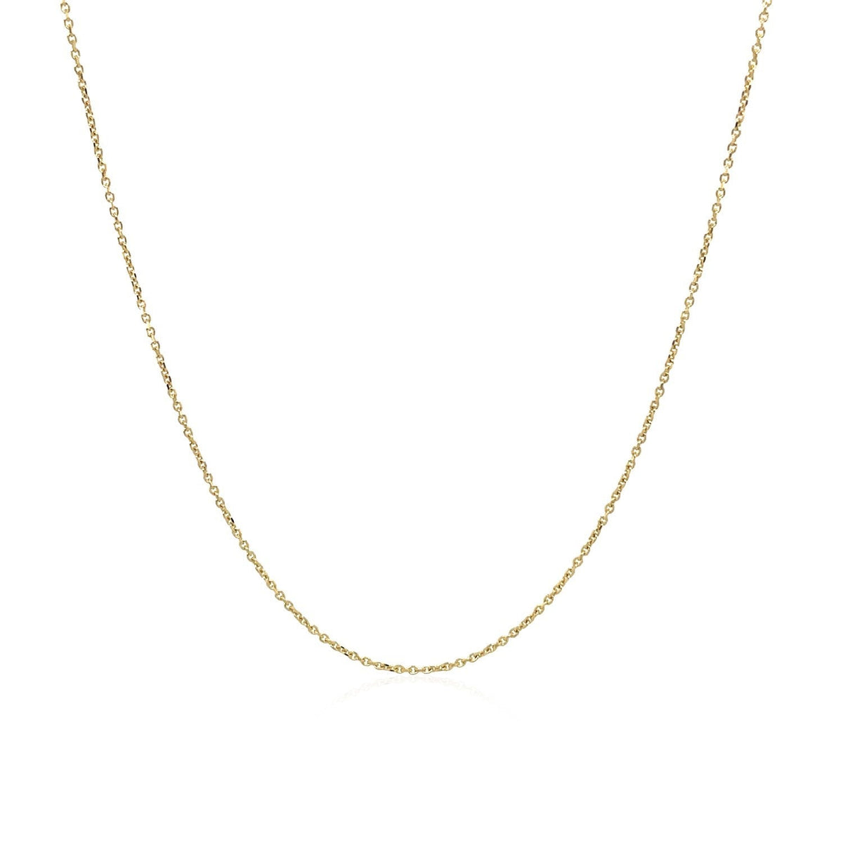 10k Yellow Gold Cable Link Chain 0.5mm - LinkagejewelrydesignLinkagejewelrydesign