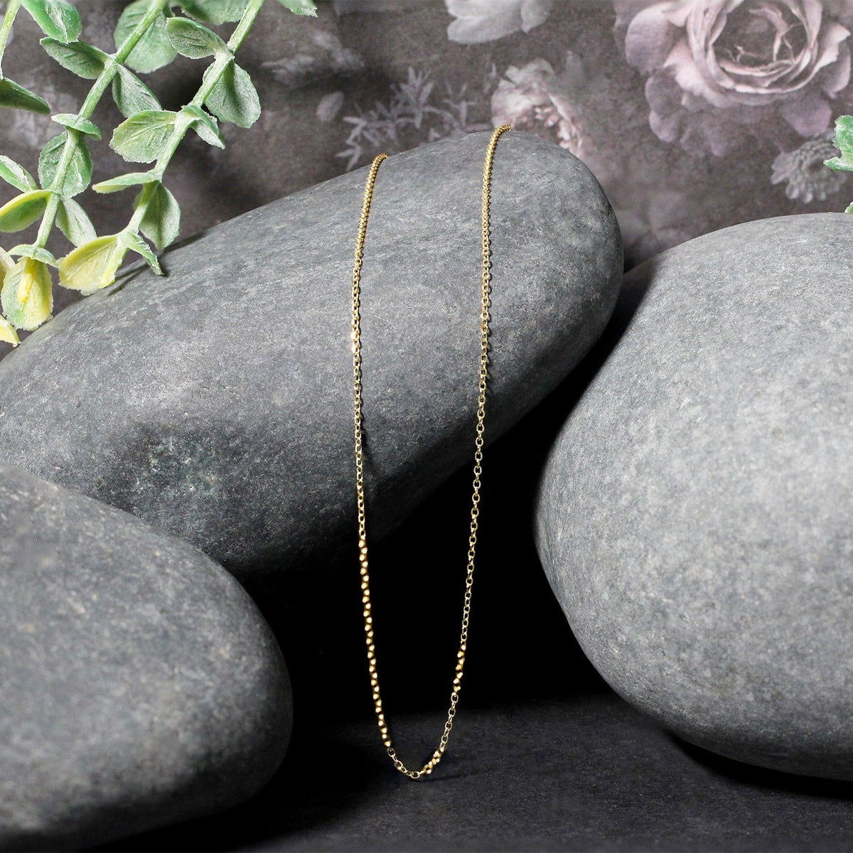 10k Yellow Gold Diamond Cut Cable Link Chain 0.8mm - LinkagejewelrydesignLinkagejewelrydesign