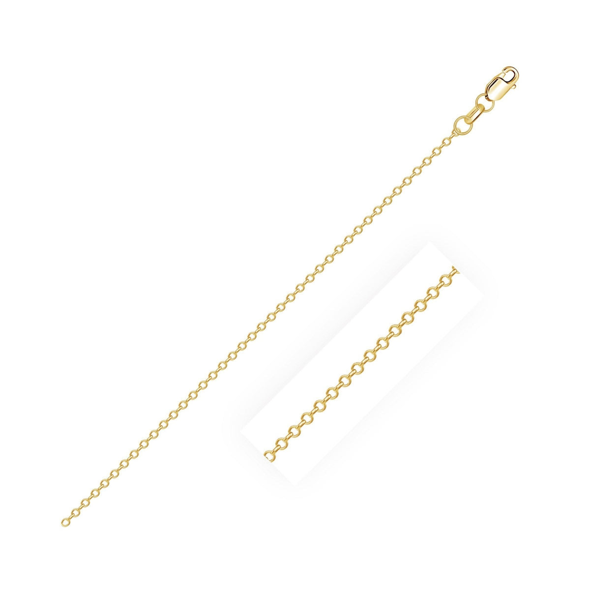 10k Yellow Gold Diamond Cut Cable Link Chain 0.8mm - LinkagejewelrydesignLinkagejewelrydesign