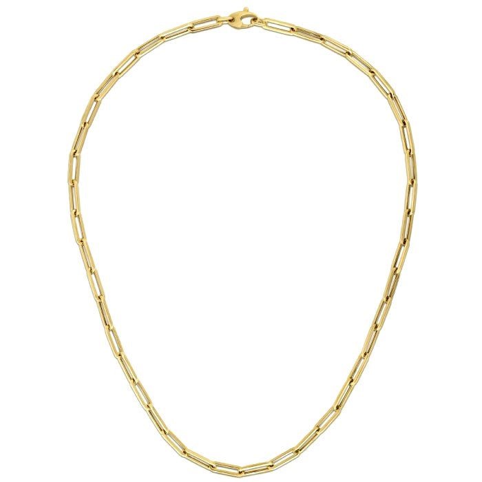 10K Yellow Gold Lite Paperclip Chain (4.2mm) - LinkagejewelrydesignLinkagejewelrydesign