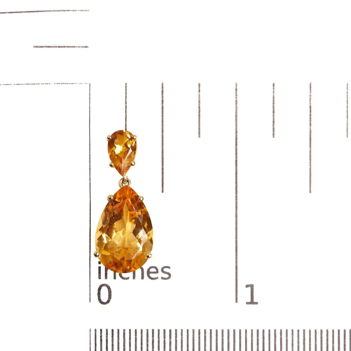 10K Yellow Gold Plated .925 Sterling Silver 12 1/3 Cttw Pear Shaped Orange Citrine Dangle Double Drop Stud Earring - LinkagejewelrydesignLinkagejewelrydesign