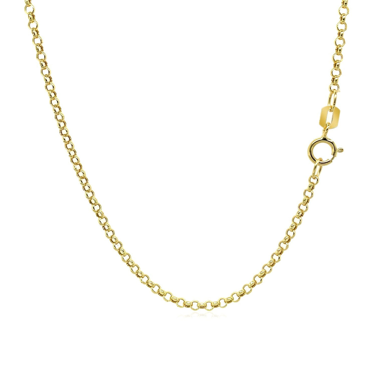 10k Yellow Gold Rolo Chain 1.9mm - LinkagejewelrydesignLinkagejewelrydesign