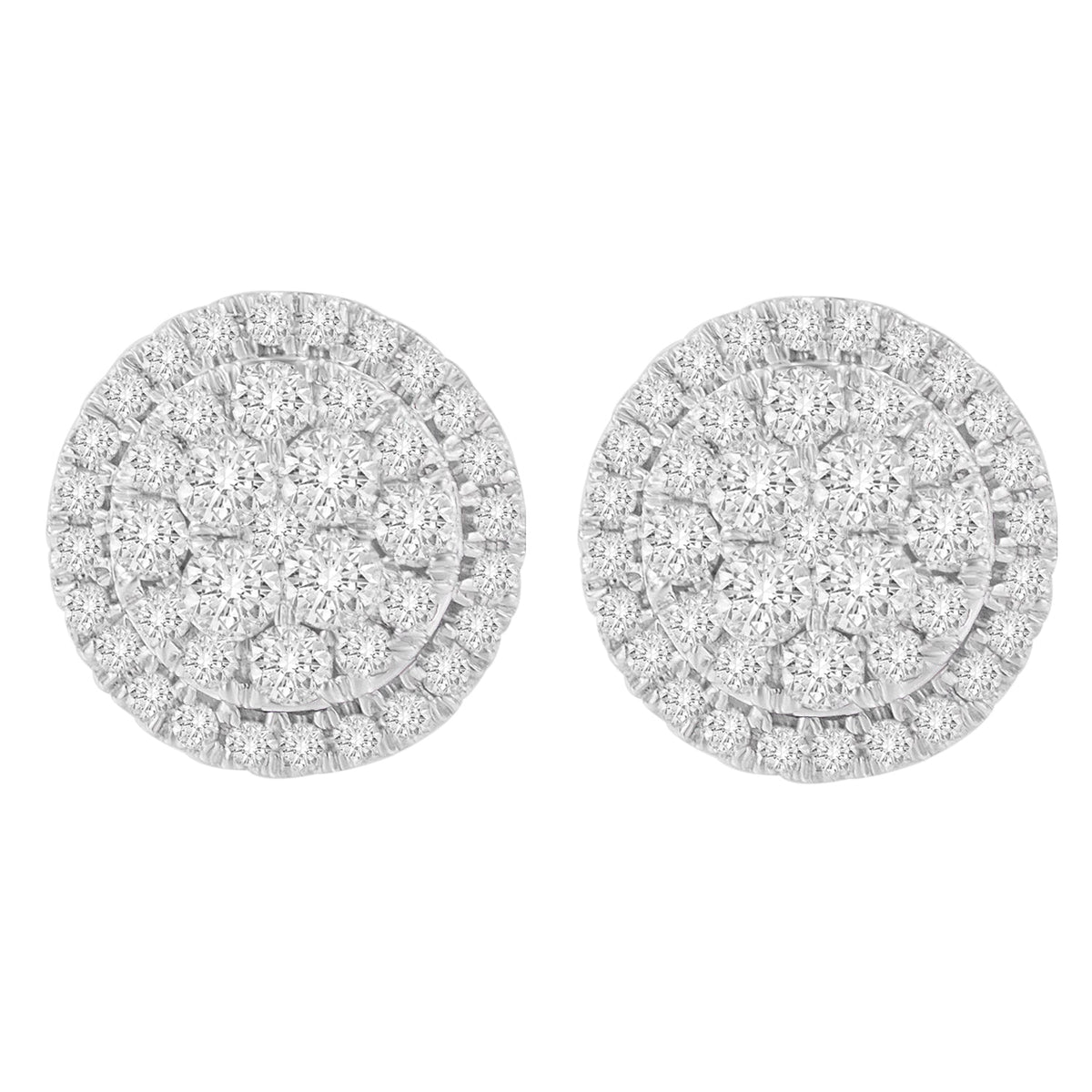 10K Yellow Gold Round Cut Diamond Earrings (1.5 cttw, H-I Color, I2-I3 Clarity) - LinkagejewelrydesignLinkagejewelrydesign