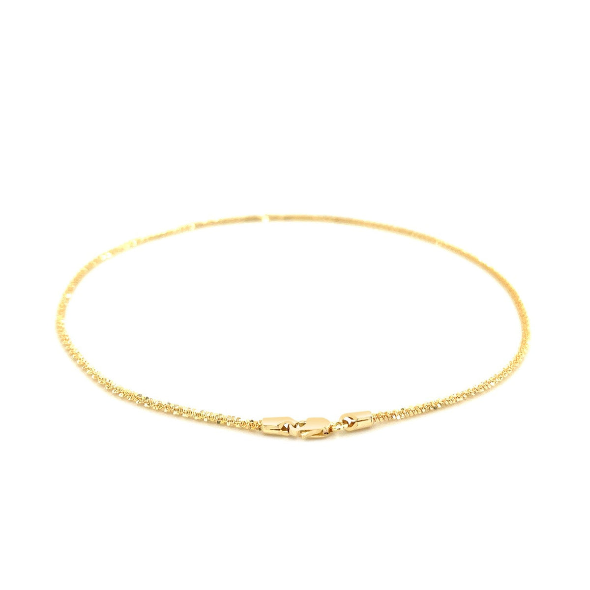 10k Yellow Gold Sparkle Anklet 1.5mm - LinkagejewelrydesignLinkagejewelrydesign