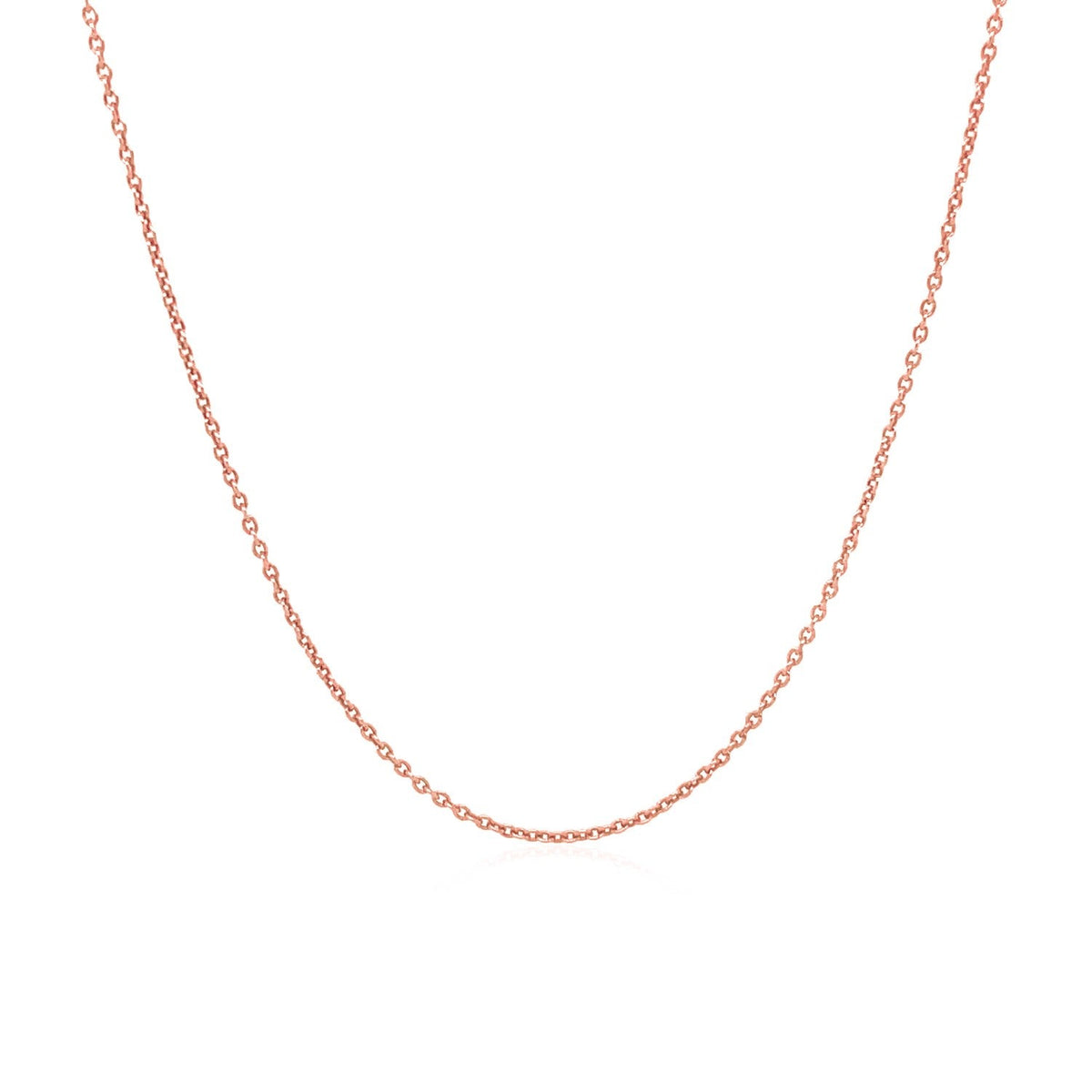 14k Pink Gold Round Cable Link Chain 1.1mm - LinkagejewelrydesignLinkagejewelrydesign