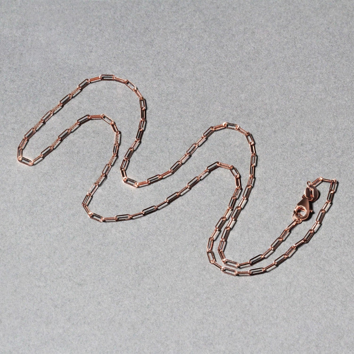 14K Rose Gold Fine Paperclip Chain (1.5mm) - LinkagejewelrydesignLinkagejewelrydesign